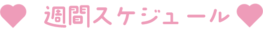 週間スケジュール